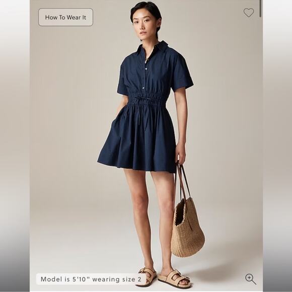 J. Crew Dresses & Skirts - J. Crew Elena mini shirtdress in cotton poplin